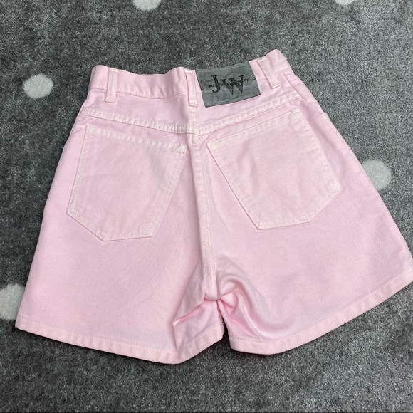 Jean Works Pink High waist vintage denim shorts - Picture 2 of 8